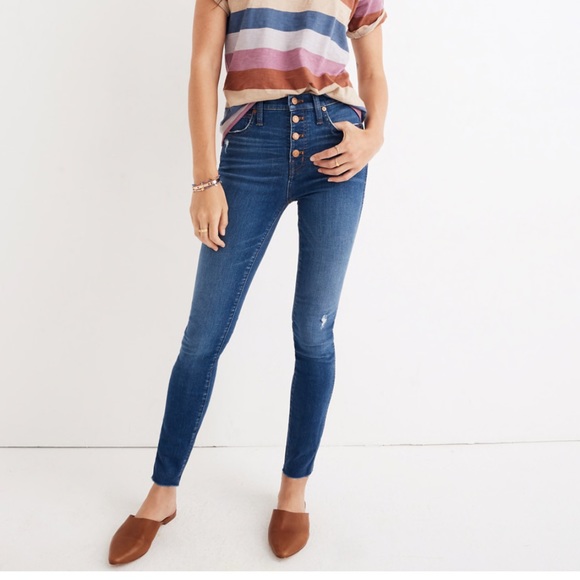 Madewell Denim - Madewell 10” High-Rise Skinny Hanna Wash Sz 26